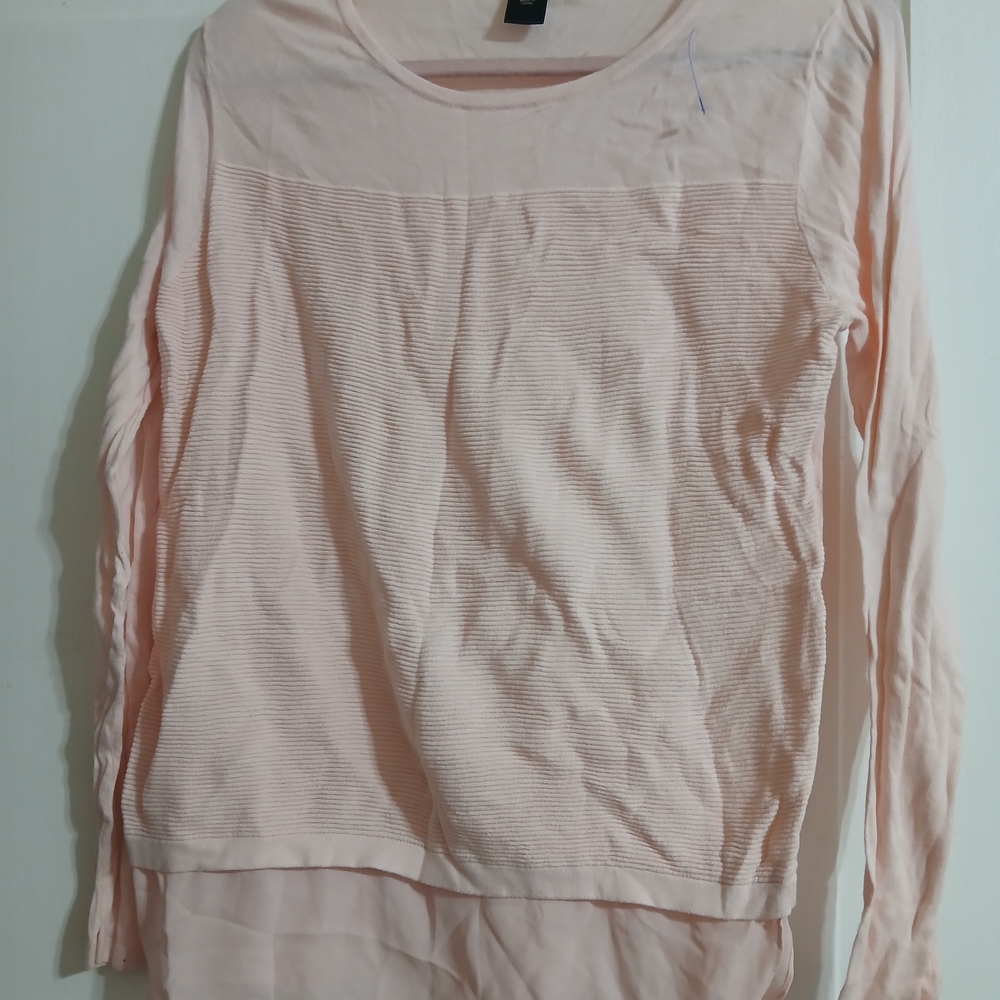 Ann Taylor Light Pink Crew Neck Sweater